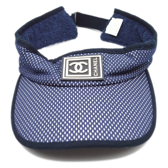 Chanel Sport Line Visor Hat #One Size Small Good - Picture 1 of 5